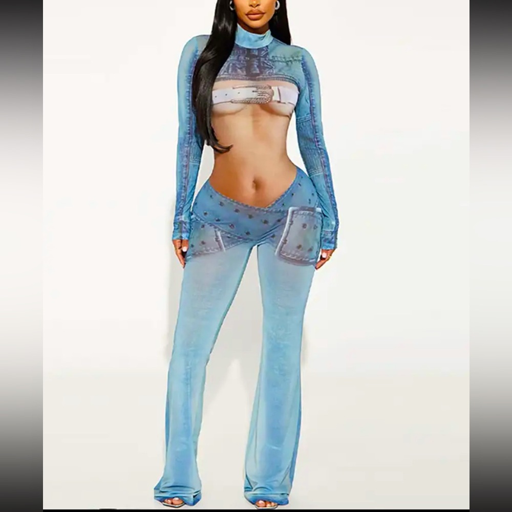Women’s Denim illusion jumpsuit